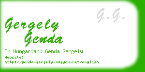 gergely genda business card
